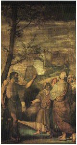 Predica di san Giovanni Battista al Giordano (Moretto)