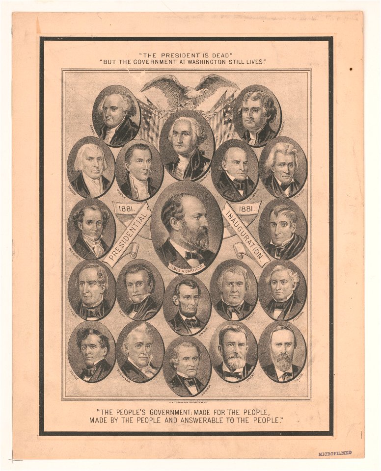 Presidential inauguration, 1881 - H.A. Thomas, Lith. 118 Fourth Av. N.Y. LCCN2012648903