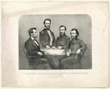 President Lincoln at Genl. Grant's headquarters LCCN93502714