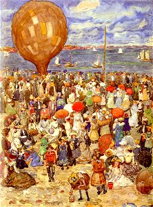 Prendergast Maurice The Balloon 1898. Free illustration for personal and commercial use.