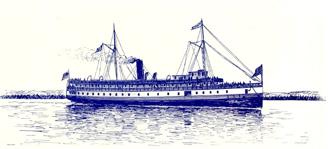 Premier (steamship 1887) 01. Free illustration for personal and commercial use.