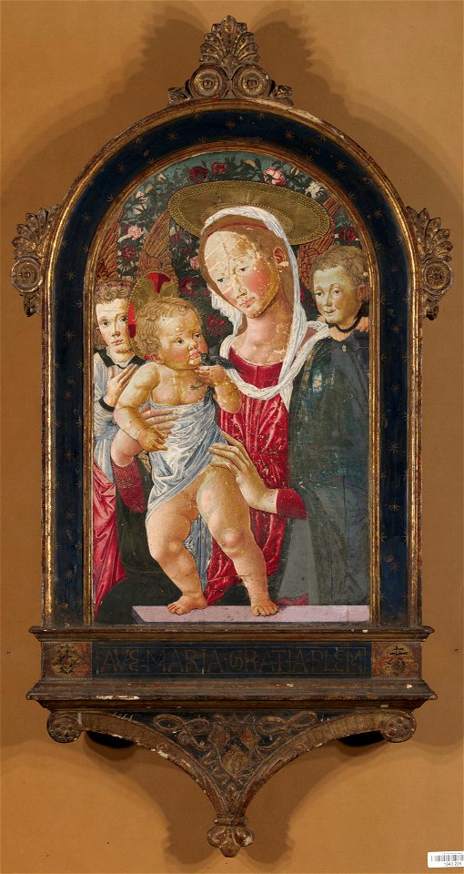 Pseudo Pier Francesco Fiorentino - Virgin and Child with Two Angel - 1943.225 - Yale University Art Gallery
