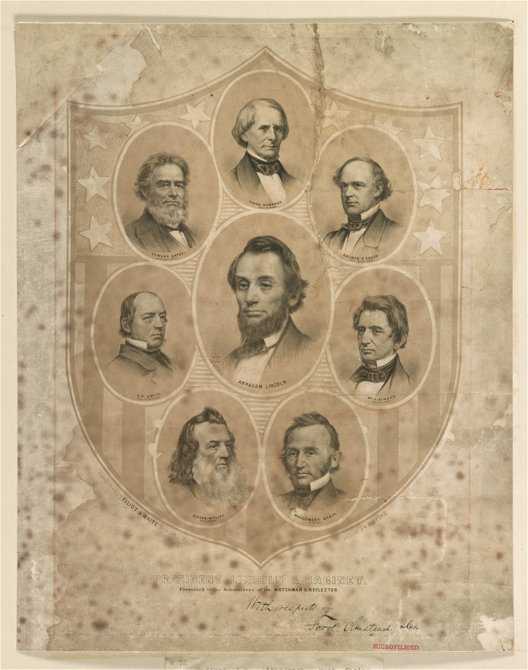 President Lincoln & cabinet - lith. of J.H. Bufford. LCCN2013646768