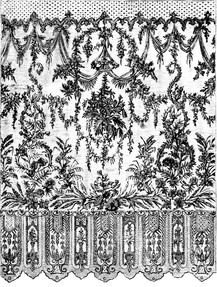 PSM V08 D555 Black lace of tapestry