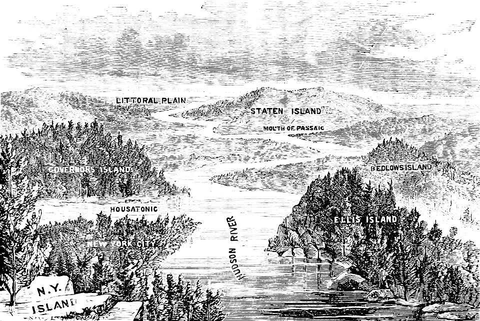 PSM V13 D678 New york harbor in preglacial times