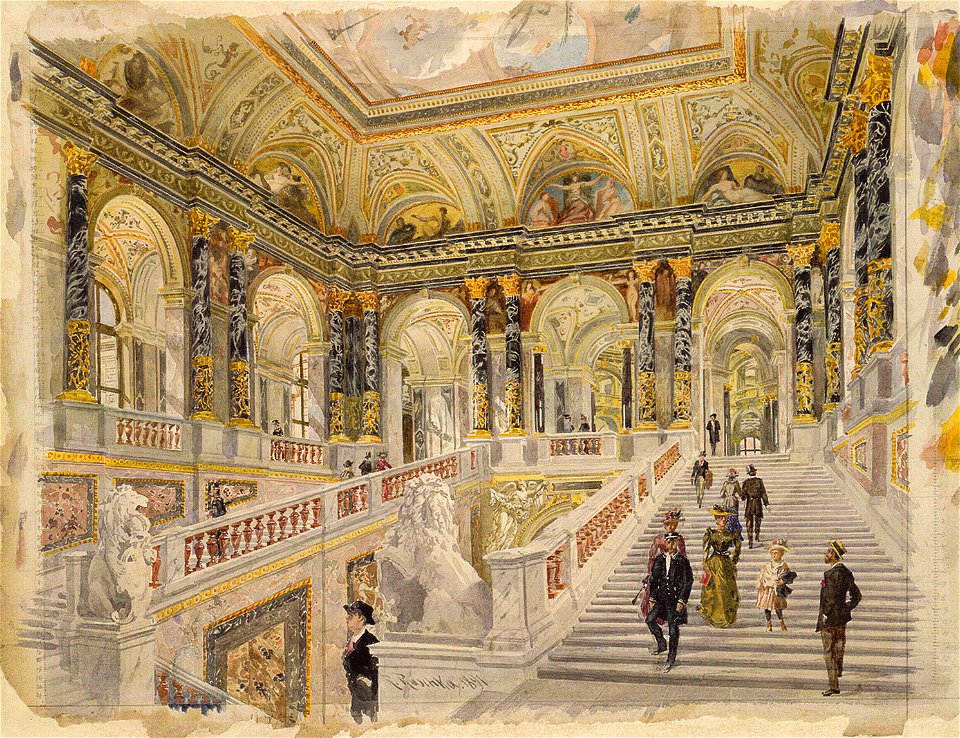 Raschka–Staircase Kunsthistorisches Museum, Vienna, 1891