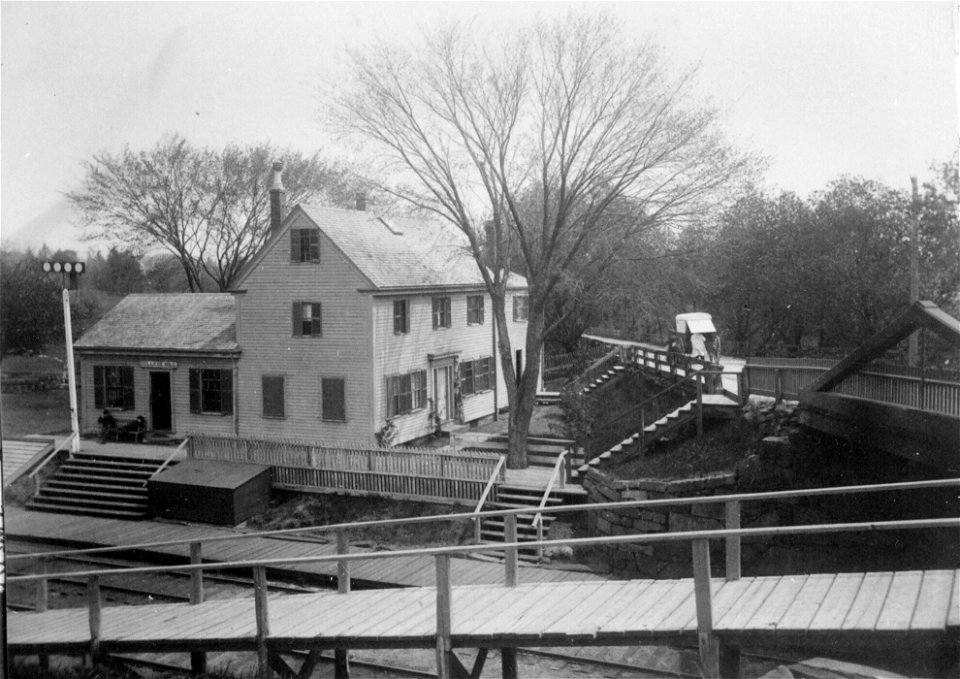 Ramp leading down to the Tufts railroad station, 1861