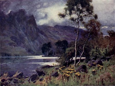 Raven Crag, Thirlmere - The English Lakes - A. Heaton Cooper. Free illustration for personal and commercial use.