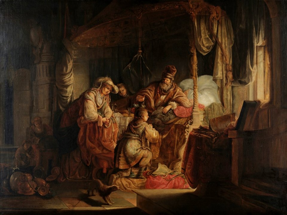 Discípulo de Rembrandt - Isaac abençoa Jacó