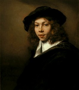 Rembrandt Harmensz. van Rijn - Young Man in a Black Beret - Google Art Project. Free illustration for personal and commercial use.