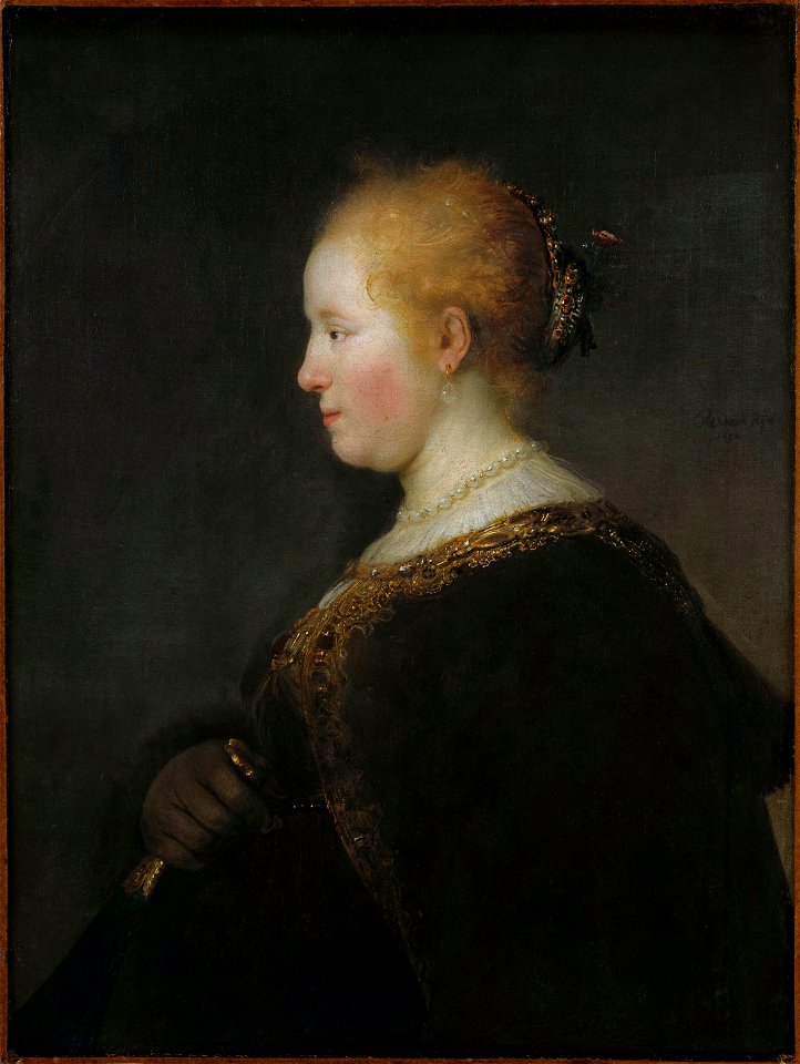 Rembrandt van Rijn - Jonge vrouw en profil (1632)FXD