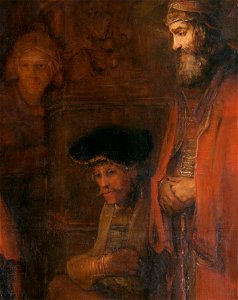 Rembrandt Harmensz. van Rijn - The Return of the Prodigal Son - Detail Spectators. Free illustration for personal and commercial use.