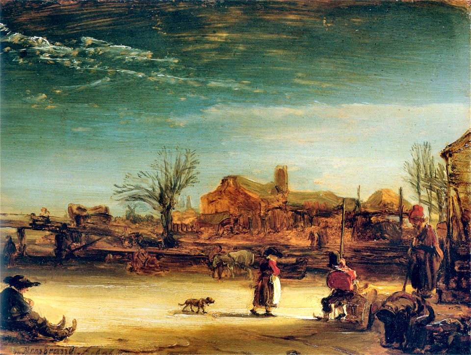 Rembrandt Winterlandschap 1646