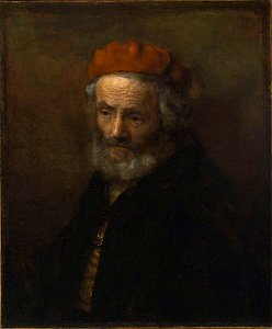 Rembrandt - Portrait of an old man in a red hat