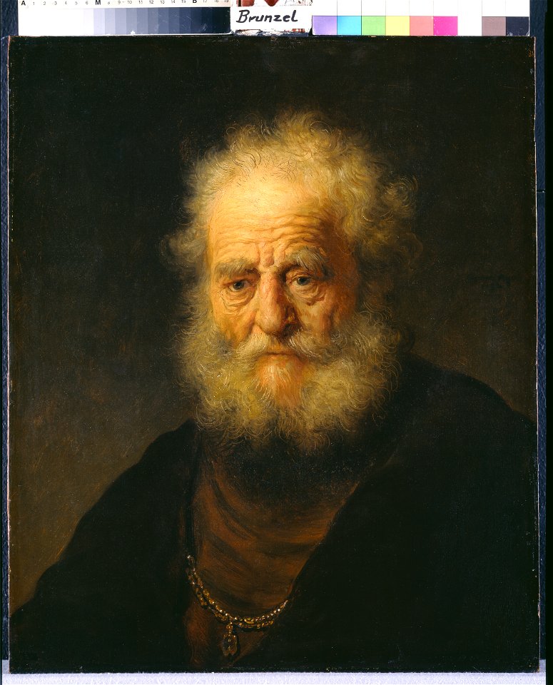 Rembrandt Study of an Old Man with a Gold Chain