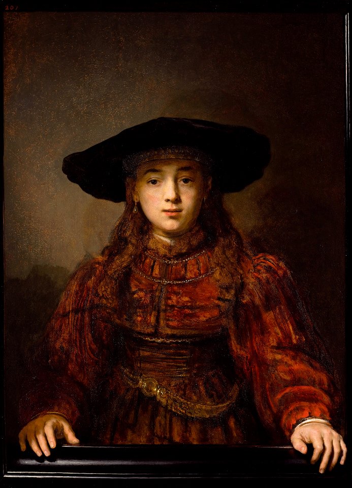 Rembrandt Girl in a Picture Frame