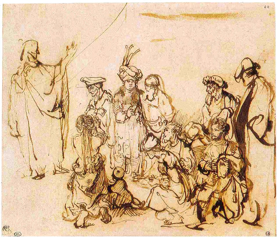 Rembrandt Study for the Hundred-guilder Print
