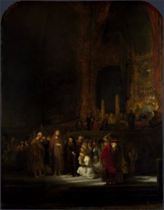 Rembrandt Christ and the Woman Taken in Adultery