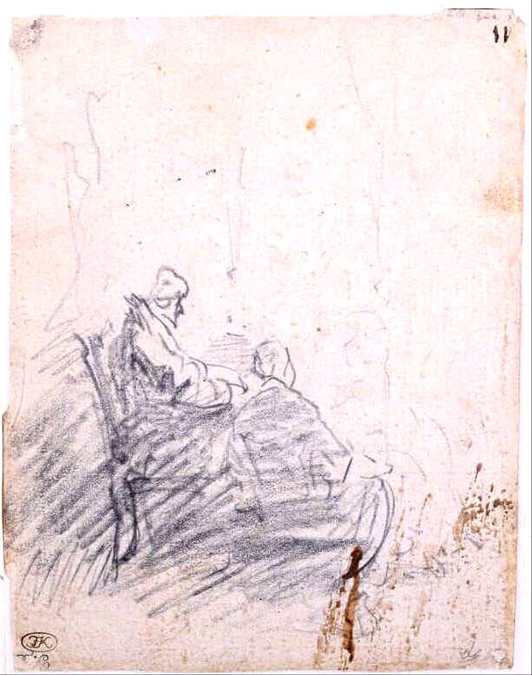 Rembrandt Two Sitting Figures