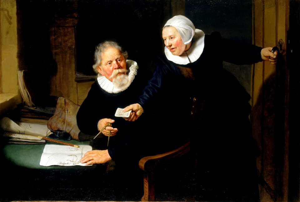 Rembrandt van Rijn (Leiden 1606-Amsterdam 1669) - The Shipbuilder and his Wife, Jan Rijcksen (1560-2-1637) and his Wife, Griet Jans - RCIN 405533 - Royal Collection