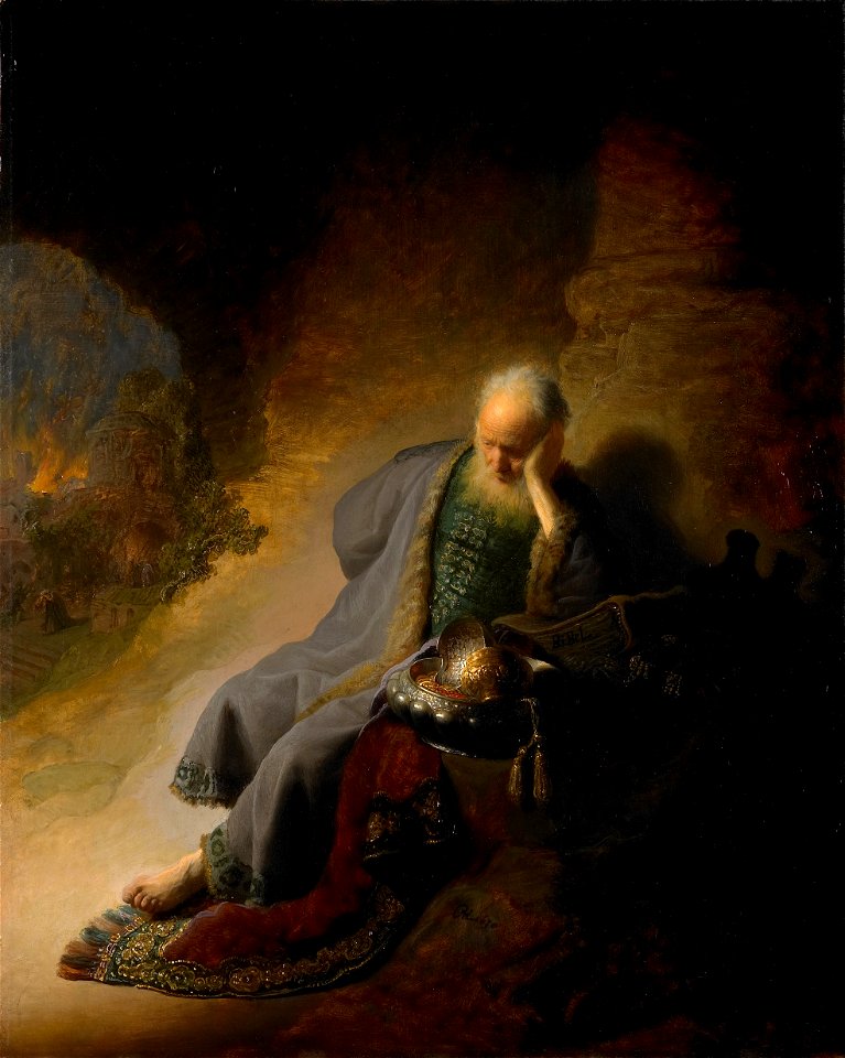 Rembrandt Jeremiah lamenting