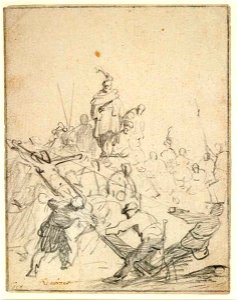 Rembrandt The Raising of the Cross