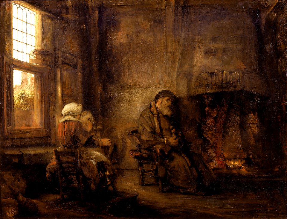 Rembrandt van Rijn - Tobit en zijn vrouw (1659)