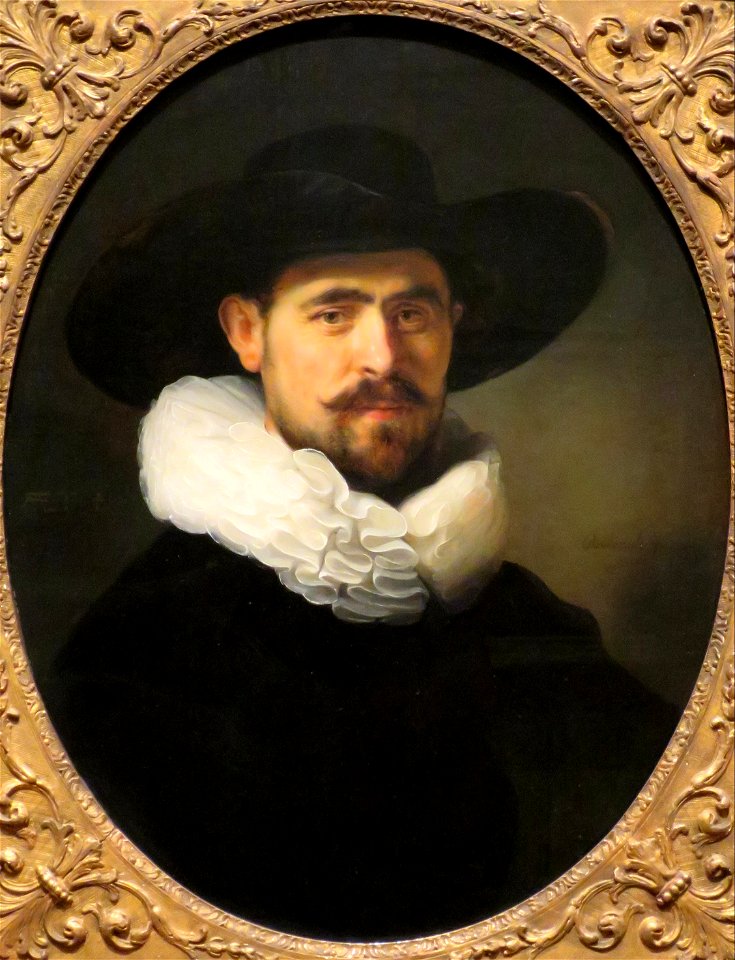 Rembrandt, Portrait of a Bearded Man in a Wide-Brimmed Hat (probably Pieter Seijen), 1633, Norton Simon Museum, Pasadena