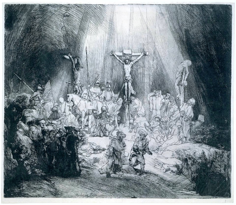 Rembrandt The Three Crosses 1653
