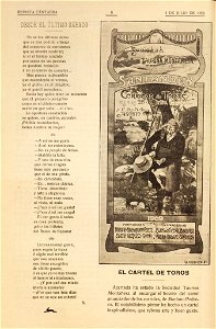Revista Cántabra, 4 julio 1909, cartel por Mariano Pedrero, colección BMS. Free illustration for personal and commercial use.