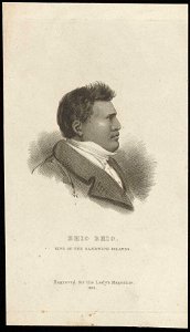 Rhio Rhio, King of the Sandwich Islands, engraved for the Lady's Magazine