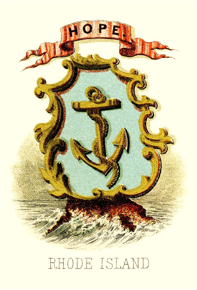 Rhode Island state coat of arms (1876, restored TIF)