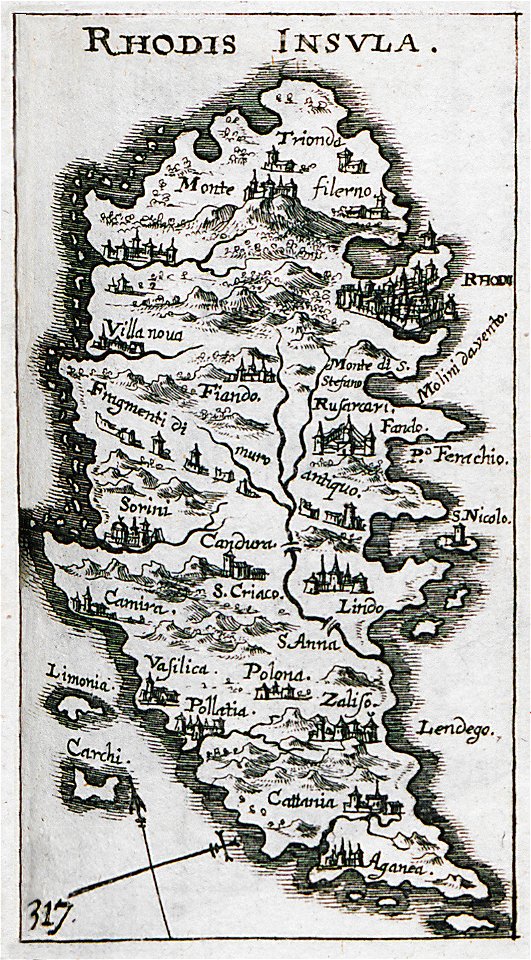 Rhodis insula - Sandrart Jacob Von - 1687