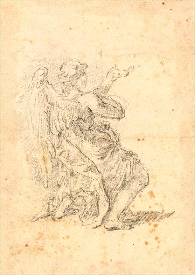 Ricci - A study for an angel c. 1727, RCIN 907136