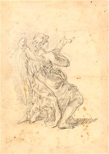 Ricci - A study for an angel c. 1727, RCIN 907136