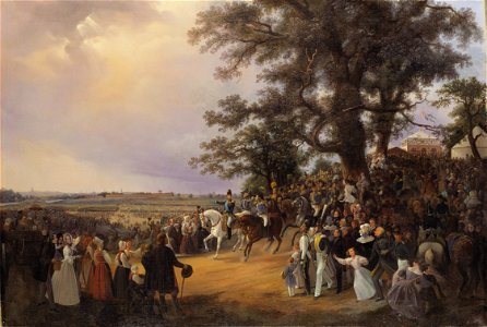 Review in Ladugårdsgärde Fields during Czar Nicolaus' Visit in 1838 (Carl Stefan Bennet) - Nationalmuseum - 21902