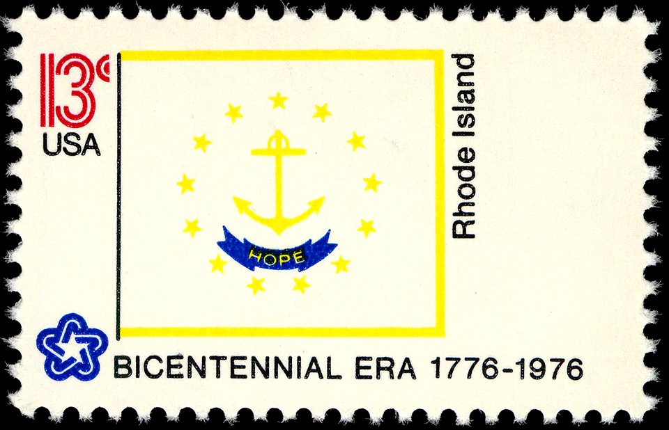 Rhode Island Bicentennial 13c 1976 issue