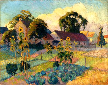 Robert Antoine Pinchon, 1912, Jardin en environs de Rouen, oil on canvas, 73 x 92 cm