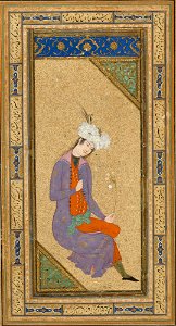 Riza-i 'Abbasi - Young Man with a Flower - 44.145 - Detroit Institute of Arts