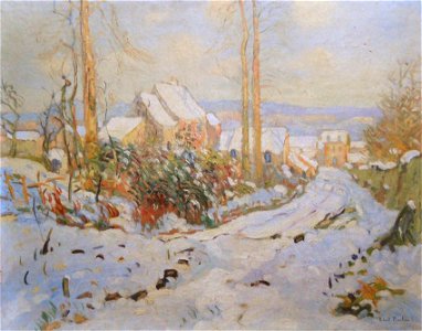Robert Antoine Pinchon, Neige, oil on canvas, 73 x 92 cm