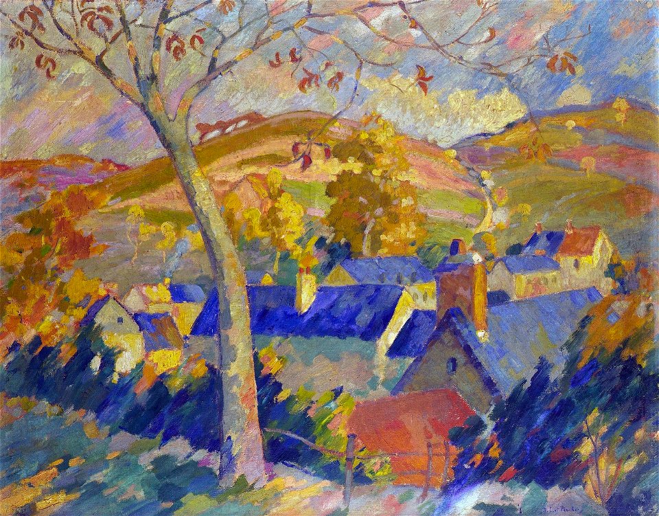 Robert Antoine Pinchon, Paysage, oil on canvas, 72.5 x 92 cm