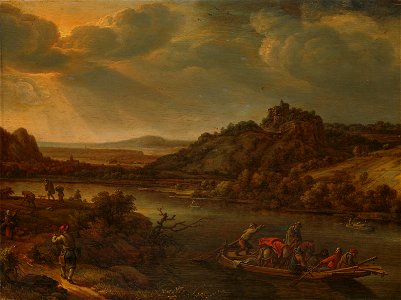 Riviergezicht met veerpont Rijksmuseum SK-A-1762