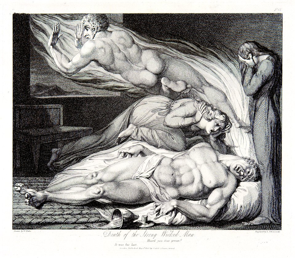 Robert Blair, The Grave, object 6 (Bentley 435.5) Death of the Strong Wicked Man