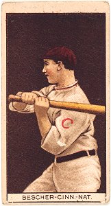 Robert Bescher, Cincinnati Reds, baseball card portrait LCCN2008677972