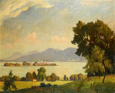 Robert Kämmerer Chiemsee mit Fraueninsel 1928