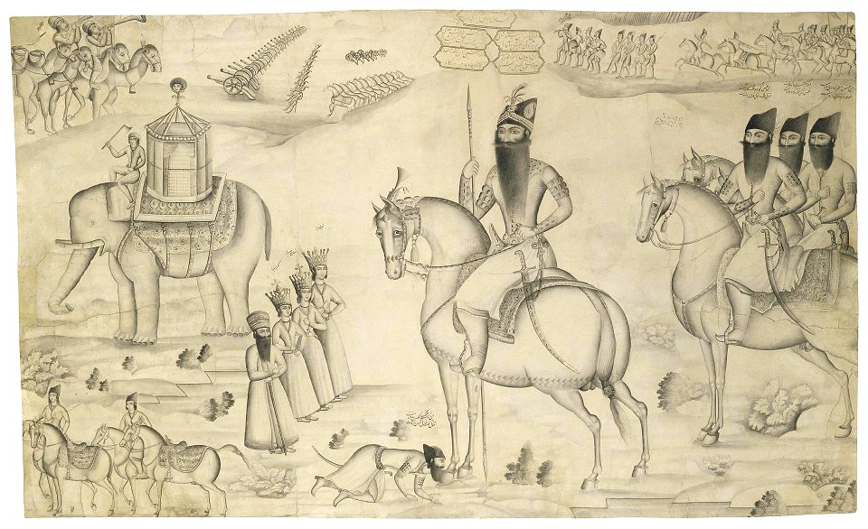 Ritual of Greeting of Fath Ali Shah by Prince Husain Ali Mirza