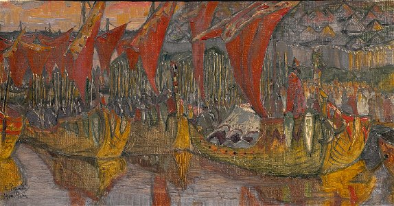 Николай К. Рерих - Красные паруса. Поход Владимира на Корсунь (1900)