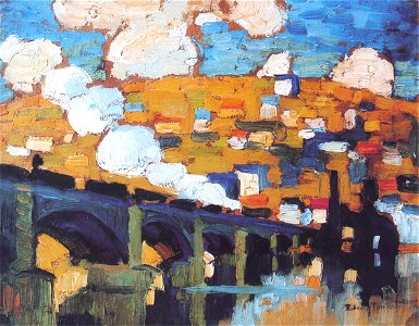 Robert Antoine Pinchon, 1905, Le Pont aux Anglais, Rouen, oil on canvas, 32 x 47 cm, private collection