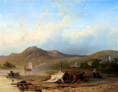 River landscape, by Willem Roelofs