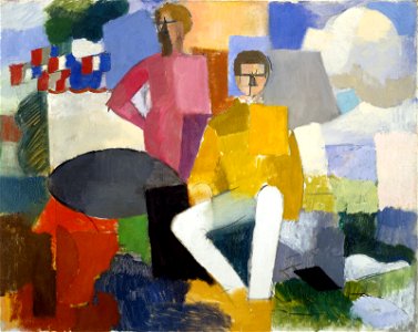 Roger de La Fresnaye - The Fourteenth of July - 75.26 - Museum of Fine Arts, Houston. Free illustration for personal and commercial use.